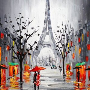 Femme de Paris, tableau pastel, décoration murale artistique