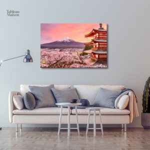Tableau paysage japonais traditionnel