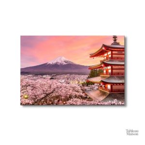 Oeuvre d'art représentant un paysage japonais