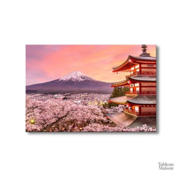 Oeuvre d'art représentant un paysage japonais