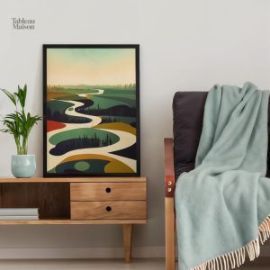 Décoration murale paysage, design minimaliste élégant