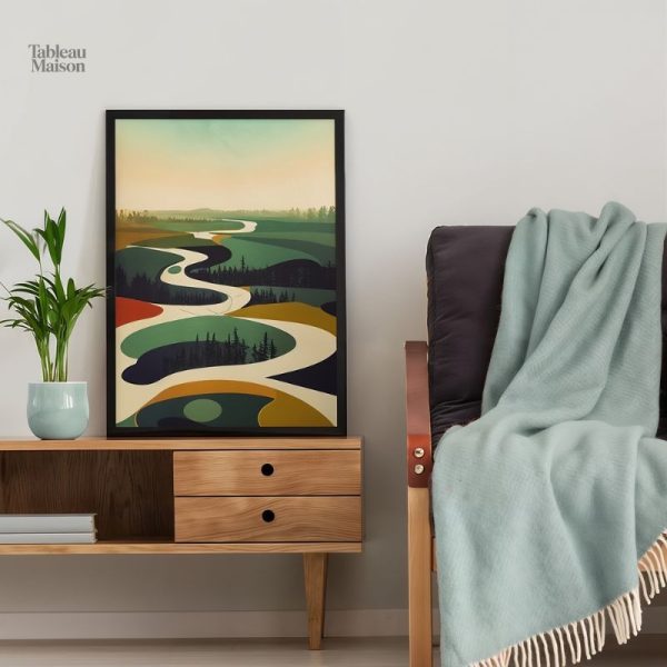 Décoration murale paysage, design minimaliste élégant