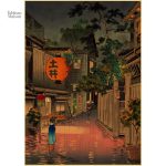 Décoration intérieure : tableau rétro japonais sur toile