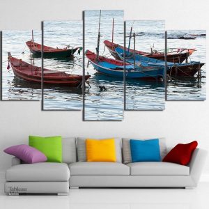 Tableau de pêche artisanale en décoration murale