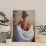 Art mural représentant une femme vue de dos