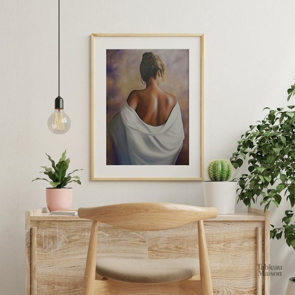 Toile moderne de femme, silhouette artistique