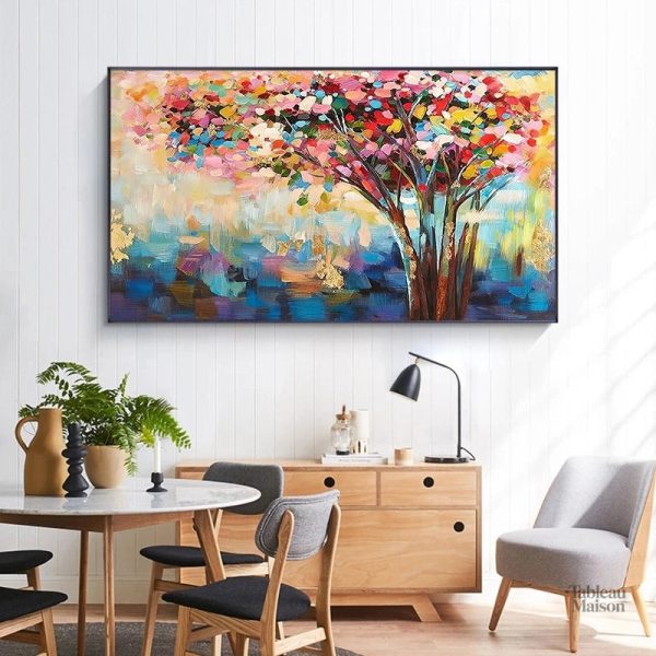 Tableau paysage nature en toile, ambiance sereine