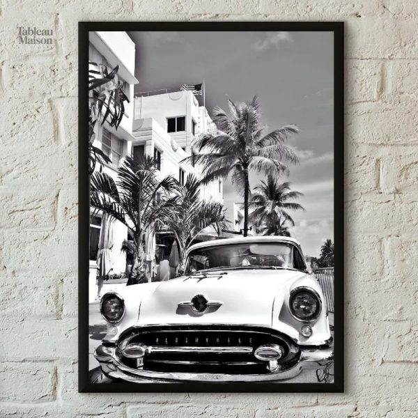 Tableau vintage de voiture à Miami