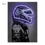 Décoratif casque néon pour passionnés de moto