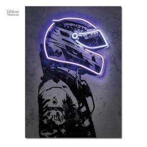 Décoratif casque néon pour passionnés de moto