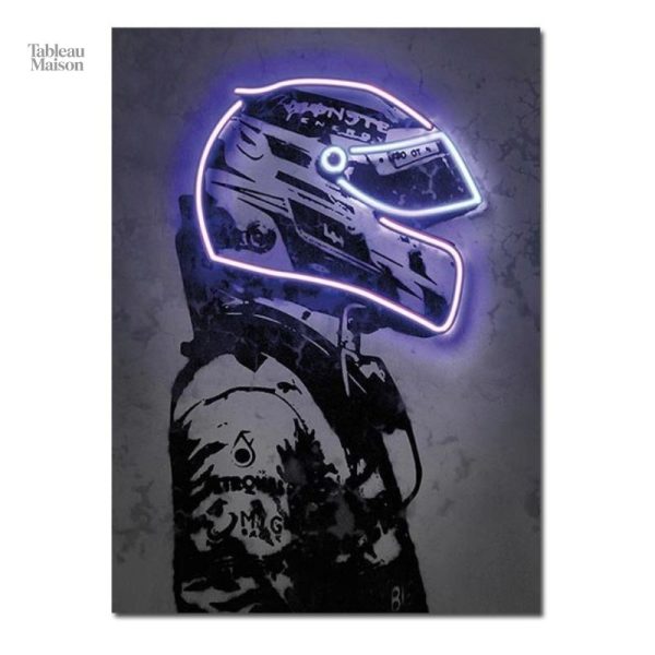 Décoratif casque néon pour passionnés de moto