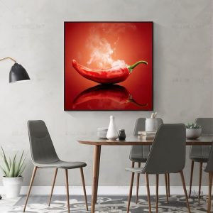 Tableau piment décoratif pour cuisine moderne