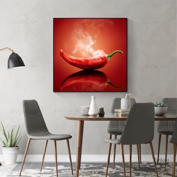 Tableau piment décoratif pour cuisine moderne
