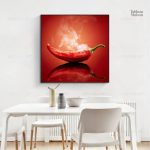 Art mural piment, ajout coloré à votre espace culinaire