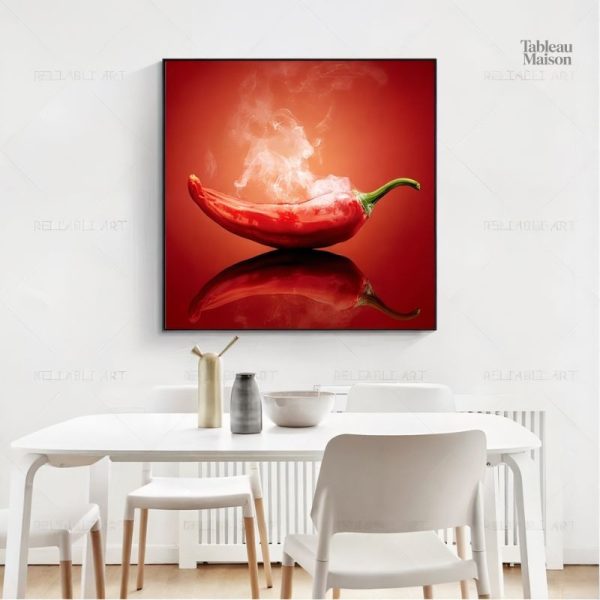 Art mural piment, ajout coloré à votre espace culinaire