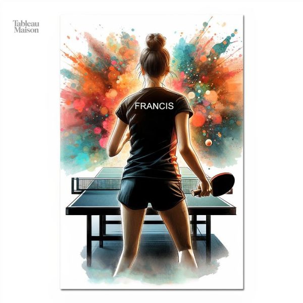 Œuvre artistique féminine autour du ping pong et de la rue