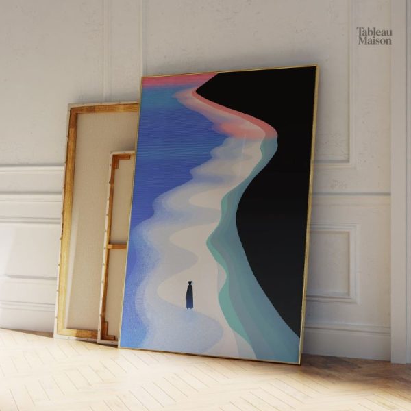 Tableau moderne représentant une plage stylisée