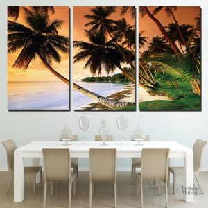 Tableau Plage de Cocotiers, décor mural apaisant