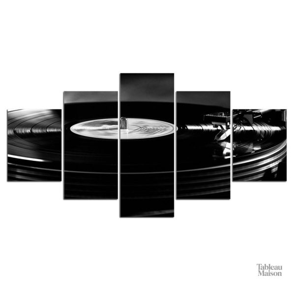 Tableau moderne sur le thème de la musique vinyle