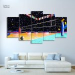 Tableau Pluie de confettis, décor coloré et festif