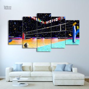 Tableau Pluie de confettis, décor coloré et festif