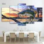Tableau décoratif de poisson Achigan