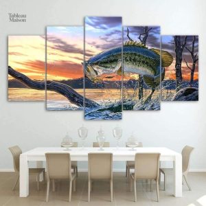 Tableau décoratif de poisson Achigan