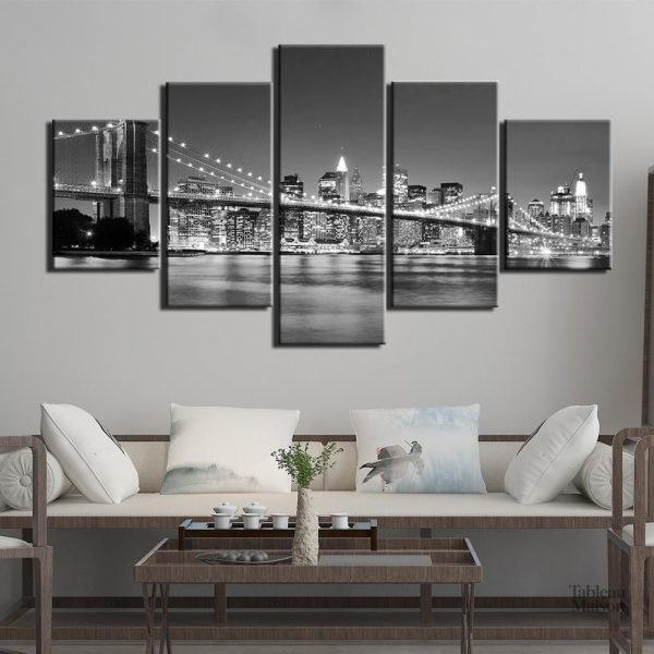 Tableau du Pont de Brooklyn à New-York