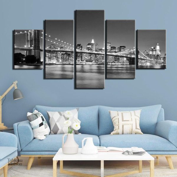 Art mural représentant le célèbre Pont de Brooklyn