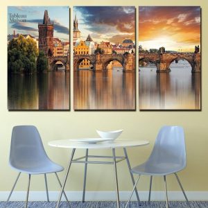 Oeuvre artistique représentant le Pont-Charles