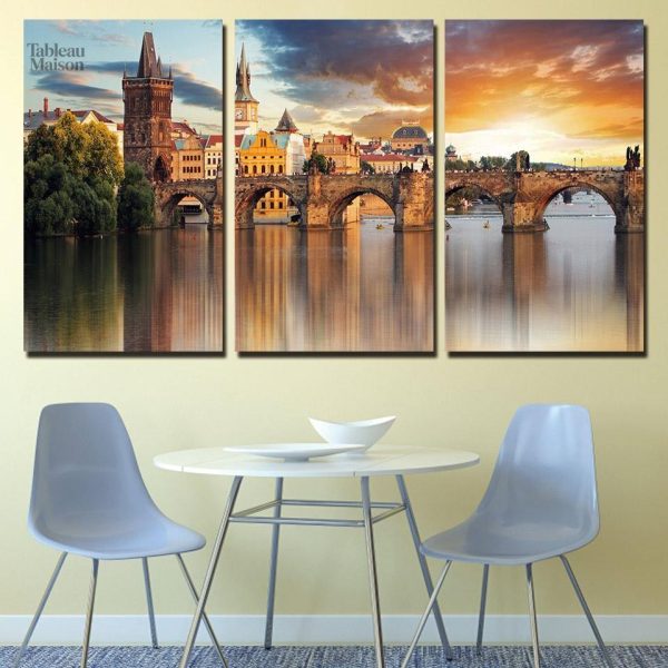 Oeuvre artistique représentant le Pont-Charles