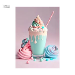 Œuvre pop art vibrante pour un intérieur de cuisine