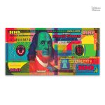 Tableau de style pop art avec motif dollar emblématique