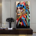 Œuvre d'art moderne aux influences indiennes