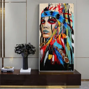 Œuvre d'art moderne aux influences indiennes