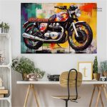 Tableau décoratif sur le thème de la moto