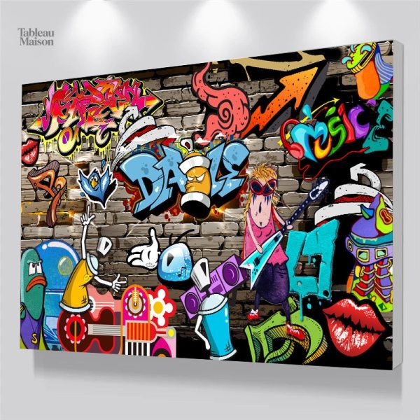 Art mural pop art vibrant, parfait pour embellir votre espace