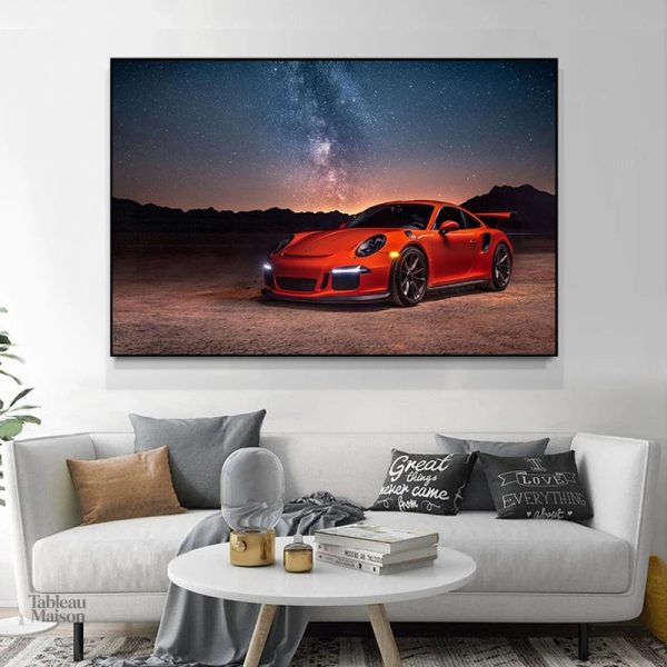 Tableau Porsche 911, œuvre d'art automobile moderne