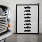 Tableau Porsche 911 Evolution en décoration murale