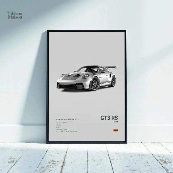 Art mural représentant Porsche GT3