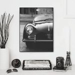 Tableau Porsche Noir et Blanc
