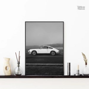 Tableau monochrome voiture Porsche