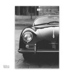 Décoration murale Porsche en style noir et blanc