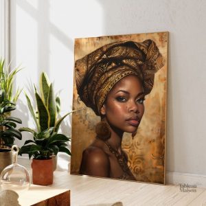 Tableau portrait art afro moderne