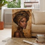 Art afro coloré sur toile pour décoration