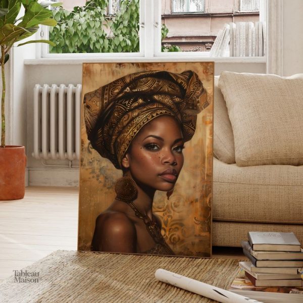 Art afro coloré sur toile pour décoration