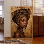 Tableau portrait inspiré de la culture afro