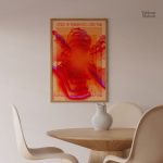 Tableau psychédélique rouge moderne