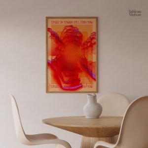 Tableau psychédélique rouge moderne