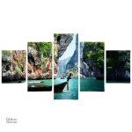 Tableau illustrant la mer et les paysages de Thaïlande